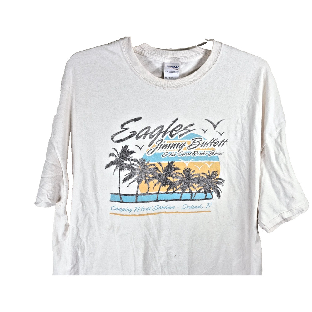 Eagles & Jimmy Buffett T-Shirt Size 2XL Concert Tour Orlando Florida 2018 Rare
